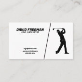 Eenvoudige zwart-wit Swing Golf instructeur Visitekaartje (Voorkant)