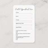 Eenvoudige zwart-wit tandarts Afspraakkaart Afsprakenkaartje (Voorkant)