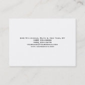 Eenvoudige zwart-wit trendy minimalist visitekaartje (Achterkant)