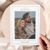 Eenvoudige zwart-wit trouwfoto save the date