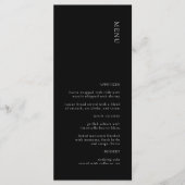 Eenvoudige zwart-wit trouwmenu menu (Voorkant)