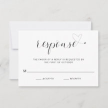 Eenvoudige zwart-wit typografie Elegante bruiloft