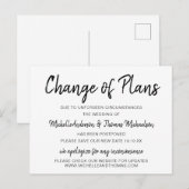 Eenvoudige zwart-wit verandering van plannen aankondigingskaart (Voorkant / Achterkant)