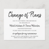 Eenvoudige zwart-wit verandering van plannen aankondigingskaart (Voorkant)