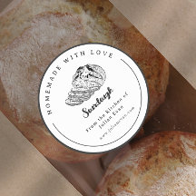 Eenvoudige zwart-wit zelfgemaakte zuurdesem Sticke