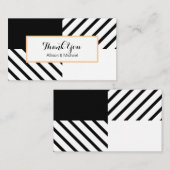 Eenvoudige zwart-witcontrole informatiekaartje (Voorkant / Achterkant)