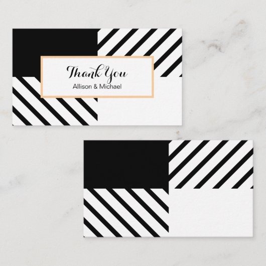 Eenvoudige zwart-witcontrole informatiekaartje (Voorkant / Achterkant)