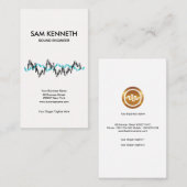 Eenvoudige zwart-witgolven geluidsmixer visitekaartje (Voorkant / Achterkant)