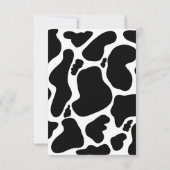 Eenvoudige zwart-witspikkels grote koe - Dierlijke Kaart (Achterkant)