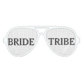 Eenvoudige zwart-witte bruid tribe zonnebril (Voorkant)