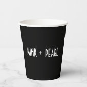 Eenvoudige zwart-witte drank papier cup papieren bekers (Voorkant)