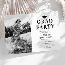 Eenvoudige Zwart Witte Foto Afstudeerfeest