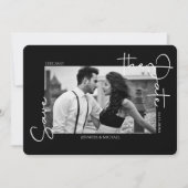Eenvoudige Zwart Witte Foto Bewaar De Datum Save The Date (Voorkant)