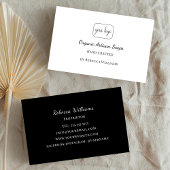 Eenvoudige zwart-witte handgemaakte zeep Voeg uw L Visitekaartje