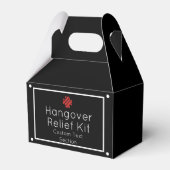 Eenvoudige zwart-witte hangover Relief Kit Bedankdoosjes (Voorkant Zijde)