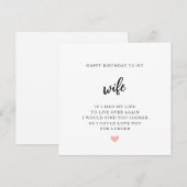 Eenvoudige zwart-witte Kaart voor vrouw (Voorkant / Achterkant)