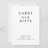 Eenvoudige zwart-witte Kaarten geschenken trouwtek (Voorkant)