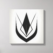 Eenvoudige zwart-witte lijn kunst, gestileerd canvas afdruk (Voorkant)