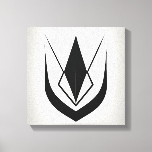 Eenvoudige zwart-witte lijn kunst, gestileerd canvas afdruk (Voorkant)