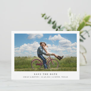 Eenvoudige Zwart Witte Minimalistische Foto Modern Save The Date