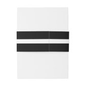 Eenvoudige zwart & witte streep bruiloft uitnodigingen wikkel (Achterkant Voorbeeld)