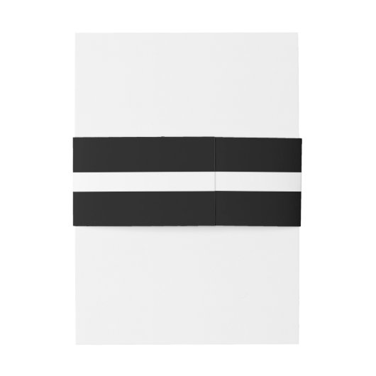 Eenvoudige zwart & witte streep bruiloft uitnodigingen wikkel (Achterkant Voorbeeld)