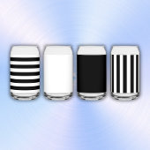 Eenvoudige zwart-witte strepen | blikvorm glas