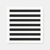 Eenvoudige zwart-witte strepen | servet (Voorkant)