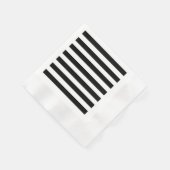 Eenvoudige zwart-witte strepen | servet (Hoek)