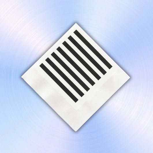 Eenvoudige zwart-witte strepen | servet