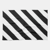 Eenvoudige zwart-witte strepen | theedoek (Horizontaal)