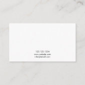 Eenvoudige zwart-witte vrouw kapper visitekaartje (Achterkant)