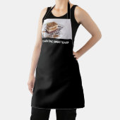 Eenvoudige zwarte aangepaste foto en naam schort (Insitu)