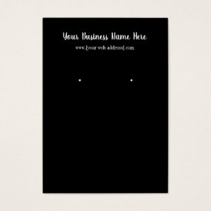 Eenvoudige, zwarte, aangepaste oorenkaart visitekaartje