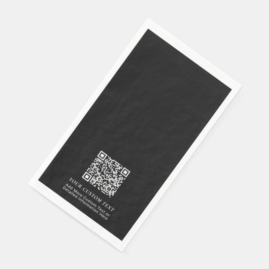 Eenvoudige zwarte aangepaste QR-code Zakelijke pro Servet (Hoek)