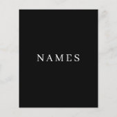 Eenvoudige Zwarte Aangepaste Voeg Je Naam Toe Eleg Flyer (Achterkant)