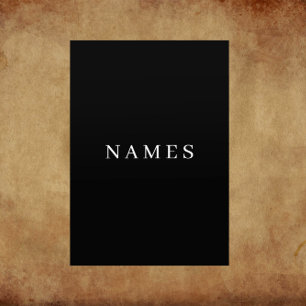 Eenvoudige Zwarte Aangepaste Voeg Je Naam Toe Eleg Flyer