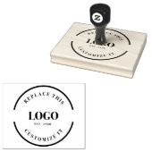 Eenvoudige zwarte aangepaste zakelijke Logo Rubberstempel (Gestempeld)