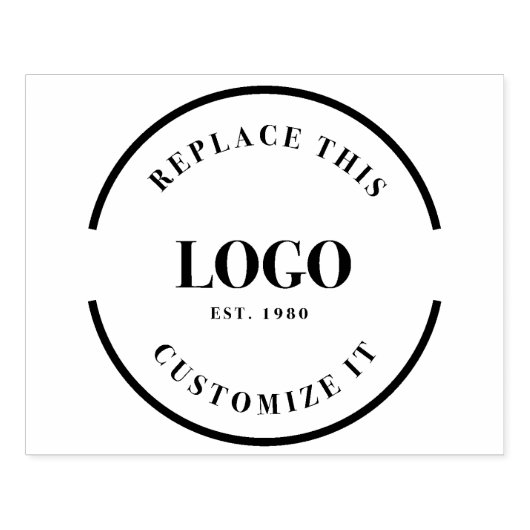 Eenvoudige zwarte aangepaste zakelijke Logo Rubberstempel (Afrduk)