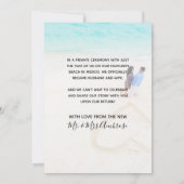 Eenvoudige zwarte aankondiging van persoonlijk huw (Achterkant)