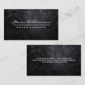 Eenvoudige zwarte achtergrond visitekaartje (Voorkant / Achterkant)