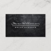 Eenvoudige zwarte achtergrond visitekaartje (Voorkant)
