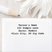 Eenvoudige zwarte adreslabels op witte achtergrond etiket (Insitu)