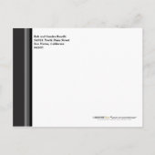 Eenvoudige Zwarte Afstuderen Briefkaart aankondigi (Achterkant)