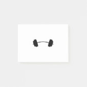 Eenvoudige zwarte barbel post-it® notes (Voorkant)