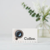 Eenvoudige zwarte beker Loyalty Coffee Punch Card (Staand voorkant)