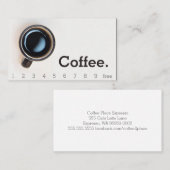 Eenvoudige zwarte beker Loyalty Coffee Punch Card (Voorkant / Achterkant)