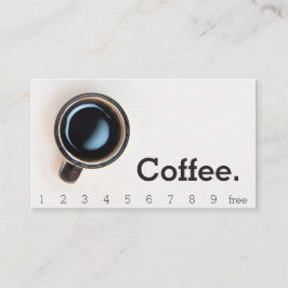 Eenvoudige zwarte beker Loyalty Coffee Punch Card