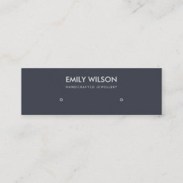 EENVOUDIGE ZWARTE BLAUWE KRAFT STUD EARRING DISPLA MINI VISITEKAARTJE