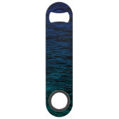 Eenvoudige zwarte Blauwgroen, Abstracte, grijpbare Speed Flessenopener (Voorkant)